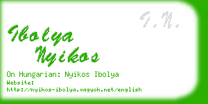 ibolya nyikos business card